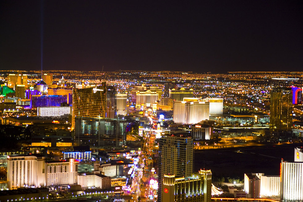 Las vegas strip aerial night2