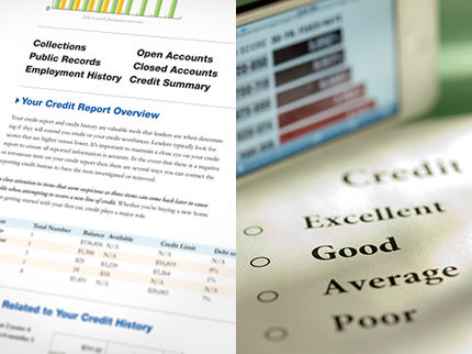 Credit report side by side