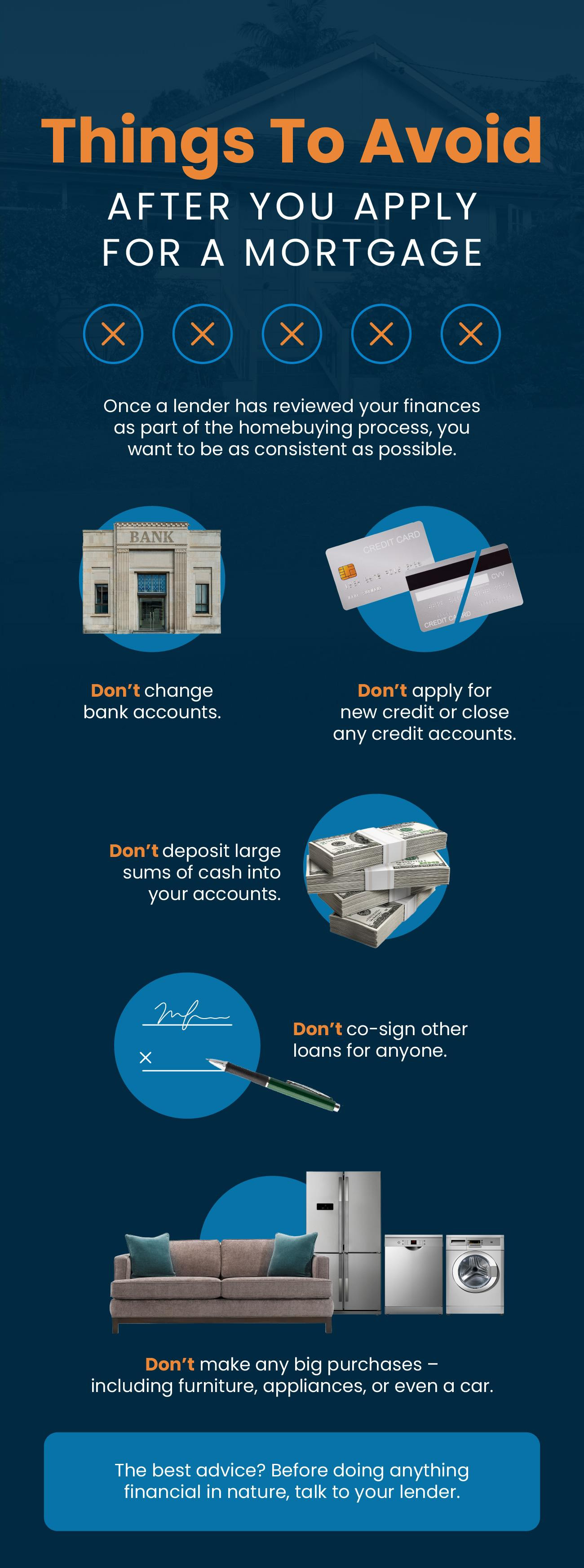 Things to avoid after you apply for a mortgage mem original