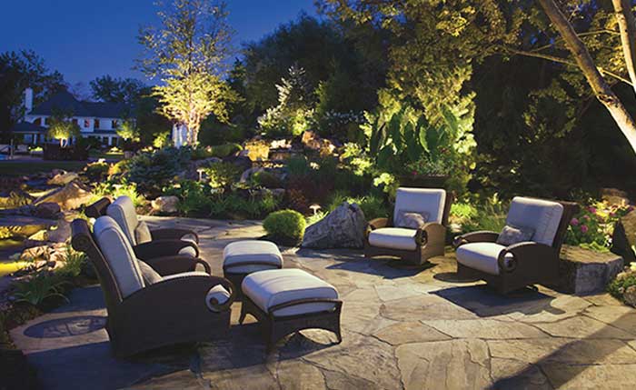 Backyard landscaped