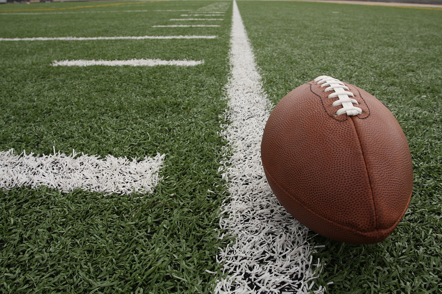 Bigstock football along the hashmarks 26157617