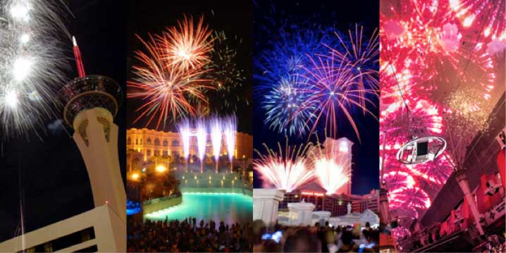 Scenes of Las Vegas Fireworks