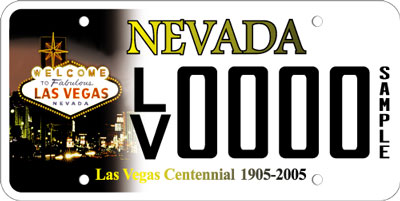Nevada dmv license plate